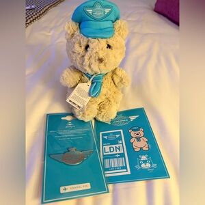 Jellycat Bartholomew Bear Junior “Pilot” including pin and stickers - Harrods